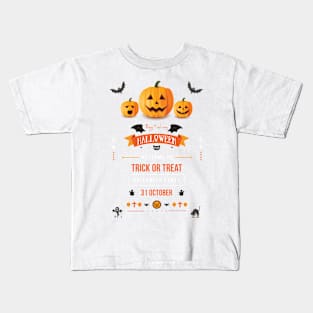 Halloween Trick or Treat Decoration Design Kids T-Shirt